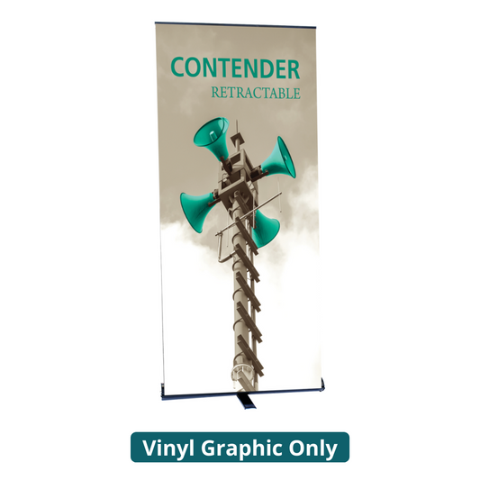 35.5in Contender Mega Retractable Banner Stand (Vinyl Graphic Only)