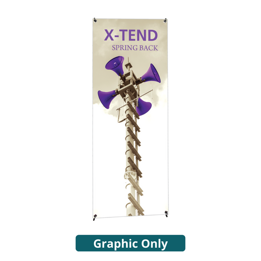 33.5in x 78.75in X-TEND 5 Spring Back Banner Stand (Graphic Only)