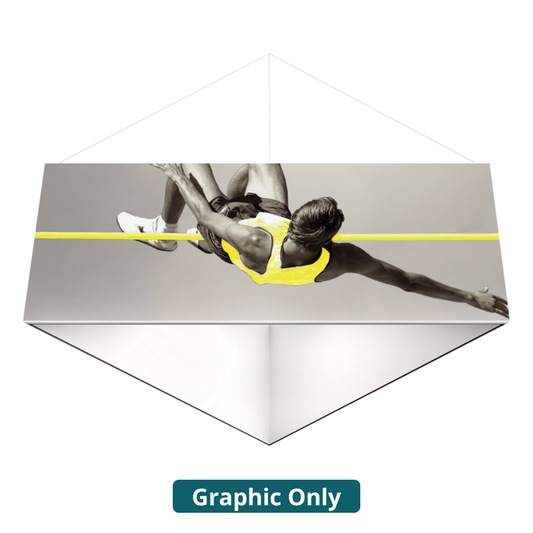 12ft x 3ft Formulate Essential Hanging Structure Triangle Single-Sided w/ Open Bottom (Graphic Only)