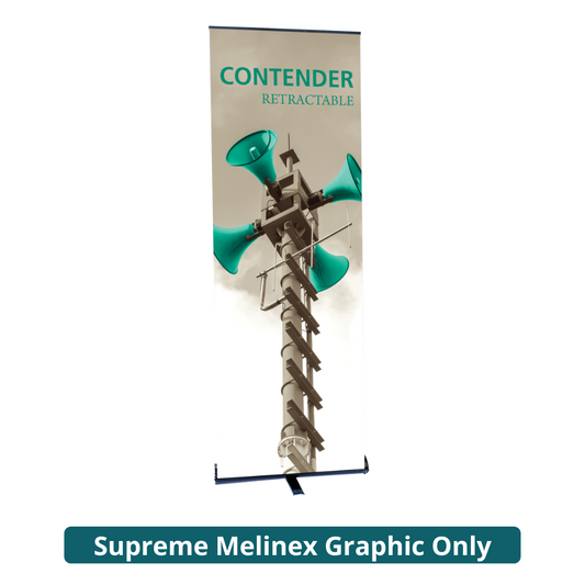 23.5in Contender Mini Retractable Banner Stand (Supreme Melinex Graphic Only)