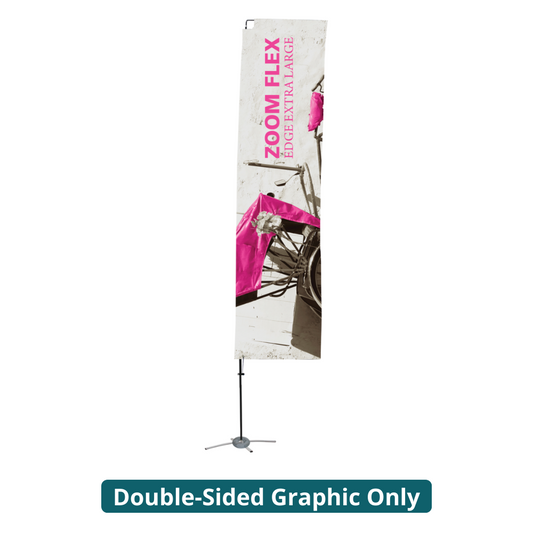 18ft Zoom Flex Extra Large Flag Edge Double-Sided (Graphic Only)