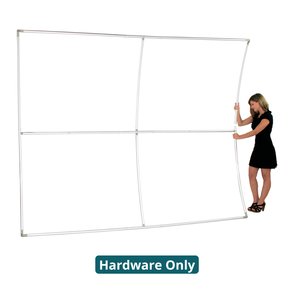 10ft x 8ft Formulate Master VC1 Vertical Curve Fabric Backwall Frame (Hardware Only)