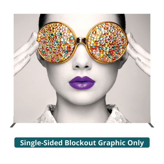 10ft x 8ft Vector Frame Rectangle 05 Fabric Banner Display Single-Sided Eclipse Blockout Fabric (Graphic Only)