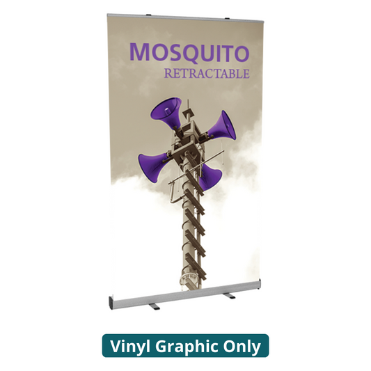 47.25in Mosquito 1200 Retractable Banner Stand (Vinyl Graphic Only)