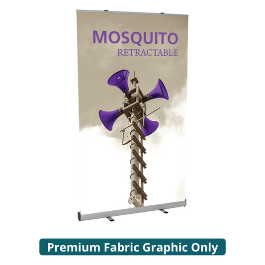 47.25in Mosquito 1200 Retractable Banner Stand (Premium Fabric Graphic Only)