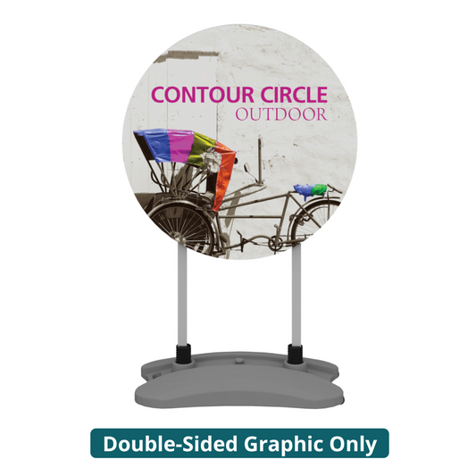 3ft Contour Outdoor Sign Circle Double-Sided (Graphic Only)
