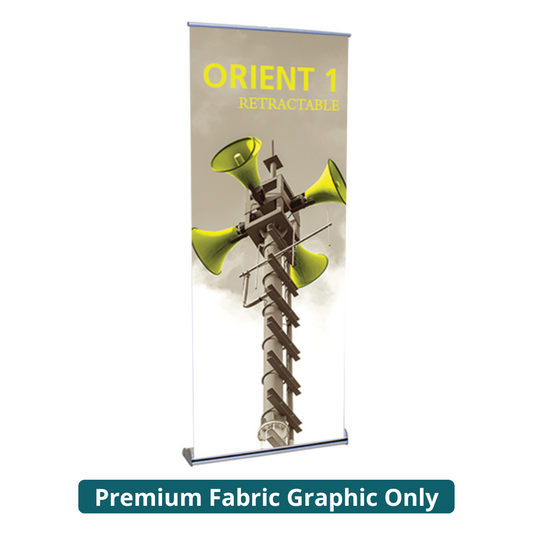 31.5in Orient 800 Retractable Banner Stand (Premium Fabric Graphic Only)