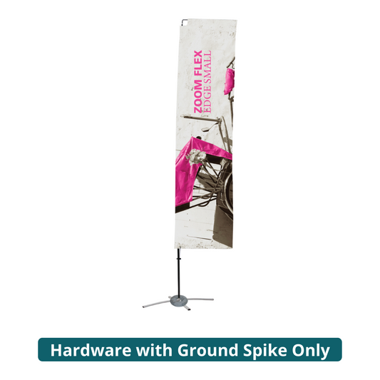 9ft Zoom Flex Small Flag Edge (Hardware with Ground Spike Only)