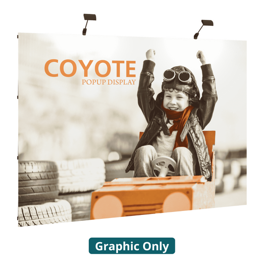 10ft (4x3) Coyote Full Height Straight Graphic Panels Without End Caps (Graphic Only)