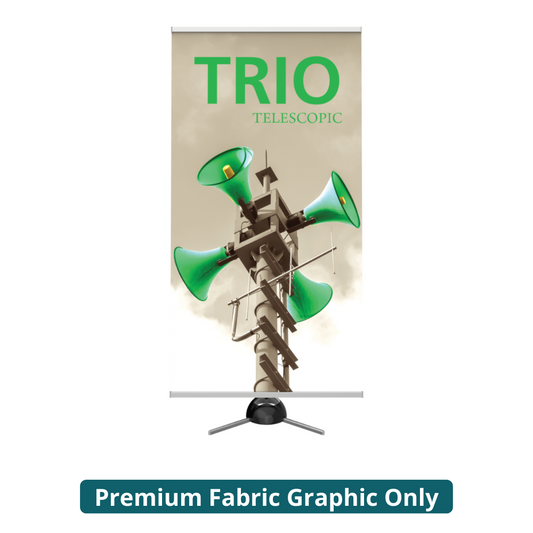 31.5in x 58.5in Trio 2 Telescopic Banner Stand 800 Mini (Premium Fabric Graphic Only)
