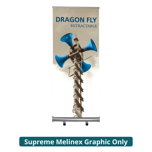 33.25in Dragon Fly Retractable Banner Stand (Supreme Melinex Graphic Only)