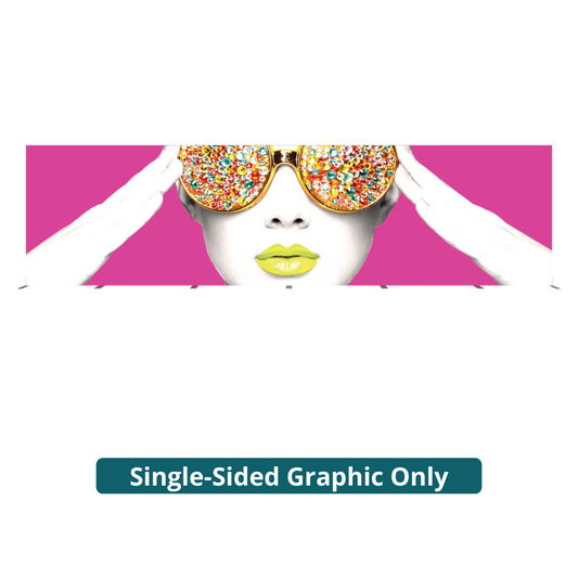 30ft x 8ft Vector Frame Light Box Rectangle 08 Fabric Banner Display Single-Sided (Graphic Only)