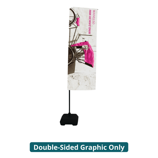 5ft - 8.5ft Adjustable Wind Dancer Mini Flag Double-Sided (Graphic Only)