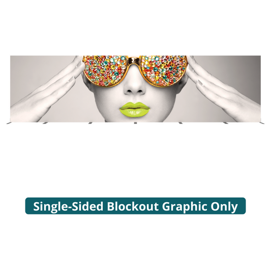 30ft x 8ft Vector Frame Rectangle 08 Fabric Banner Display Single-Sided Eclipse Blockout Fabric (Graphic Only)