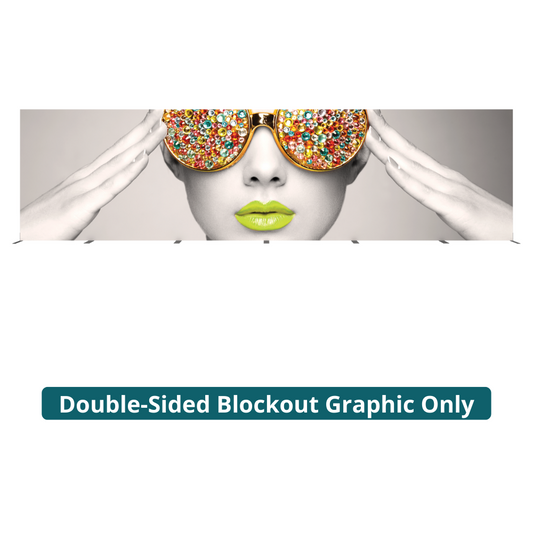 30ft x 8ft Vector Frame Rectangle 08 Fabric Banner Display Double-Sided Eclipse Blockout Fabric (Graphic Only)