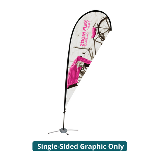 9ft Zoom Flex Small Flag Teardrop Single-Sided (Graphic Only)