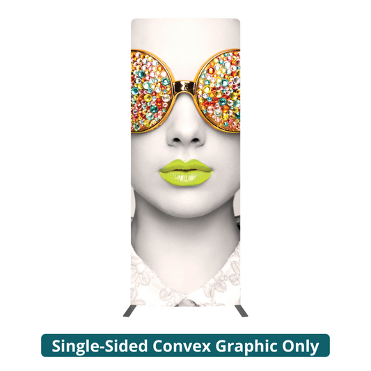 3ft x 8ft Vector Frame Convex Curved 01 Fabric Banner Display Single-Sided (Graphic Only)
