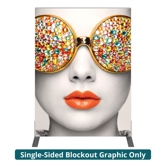 3ft x 4ft Vector Frame Rectangle 01 Fabric Banner Display Single-Sided Eclipse Blockout Fabric (Graphic Only)