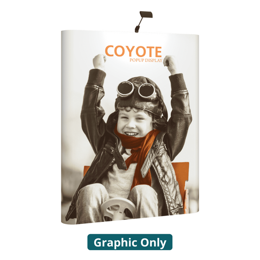 6ft (2x3) Coyote Full Height Straight Graphic Panels With End Caps (Graphic Only)