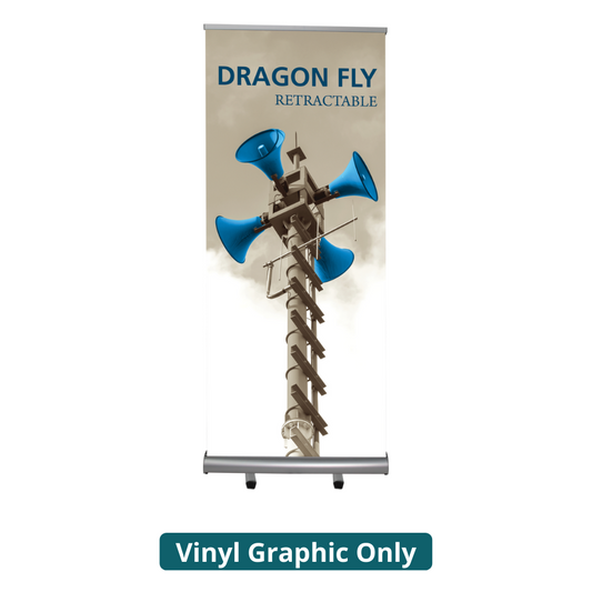 33.25in Dragon Fly Retractable Banner Stand (Vinyl Graphic Only)
