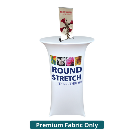15.5in Phoenix Mini Retractable Tabletop Banner Stand 2 pole (Premium Fabric Only)