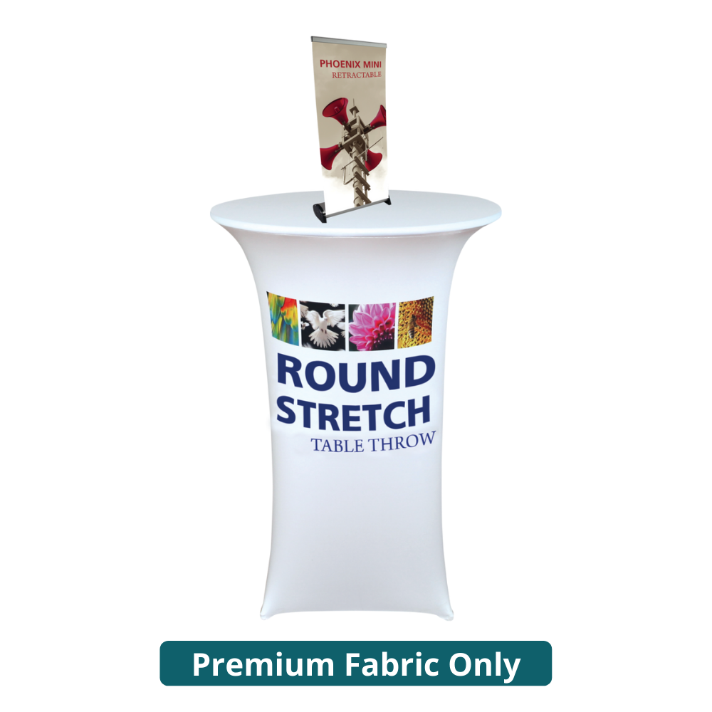 15.5in Phoenix Mini Retractable Tabletop Banner Stand 1 pole (Premium Fabric Graphic Only)