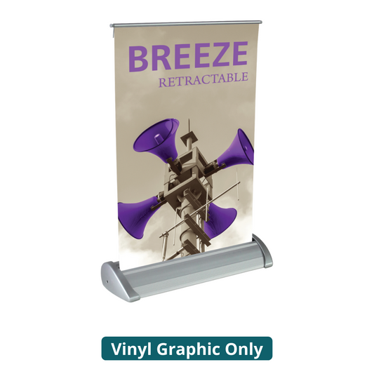 11in Breeze 2 Retractable Tabletop Banner Stand (Vinyl Graphic Only)