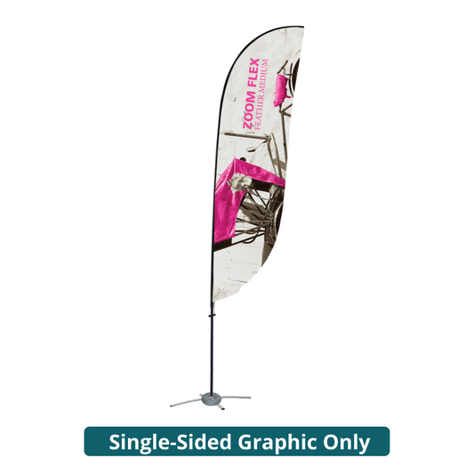 11ft Zoom Flex Medium Flag Feather Single-Sided (Graphic Only)