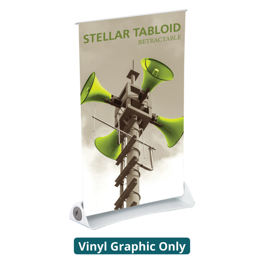 11in Stellar Tabloid Retractable Tabletop Banner Stand (Vinyl Graphic Only)