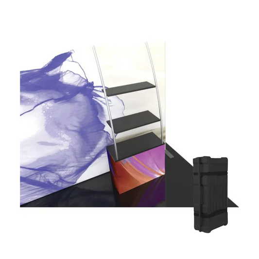 3ft x 8ft Formulate Ladder Accent 07 Two Shelves and Display Counter (Graphic Package)