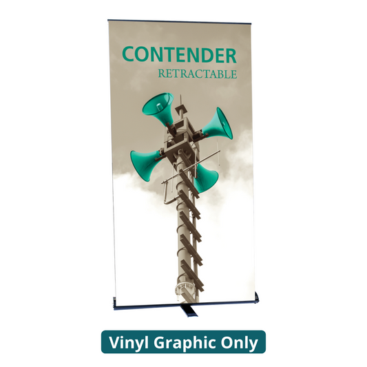47.5in Contender Monster Retractable Banner Stand Black (Vinyl Graphic Only)