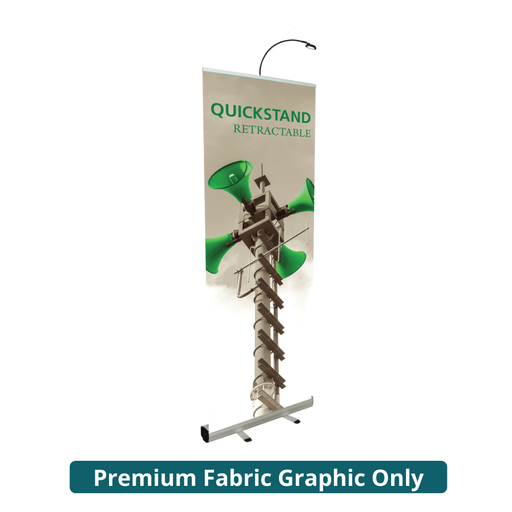 31.5in Quickstand 800 Retractable Banner Stand (Premium Fabric Graphic Only)