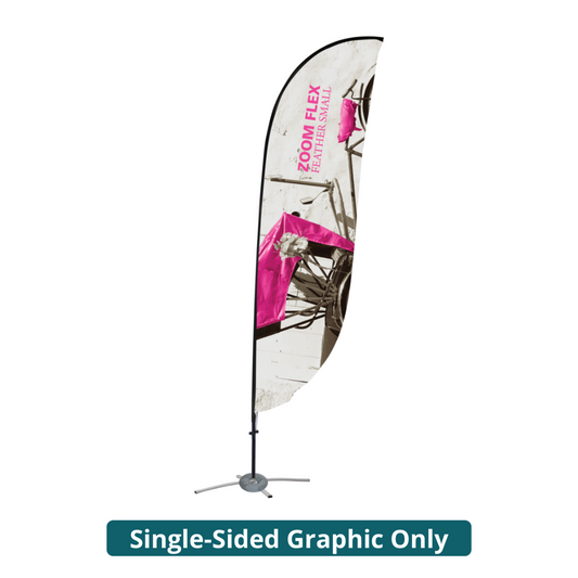 9ft Zoom Flex Small Flag Feather Single-Sided (Graphic Only)