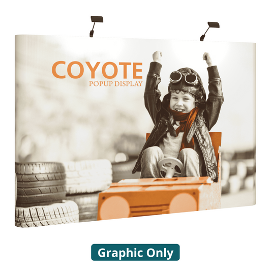 10ft (4x3) Coyote Full Height Straight Graphic Panels With End Caps (Graphic Only)