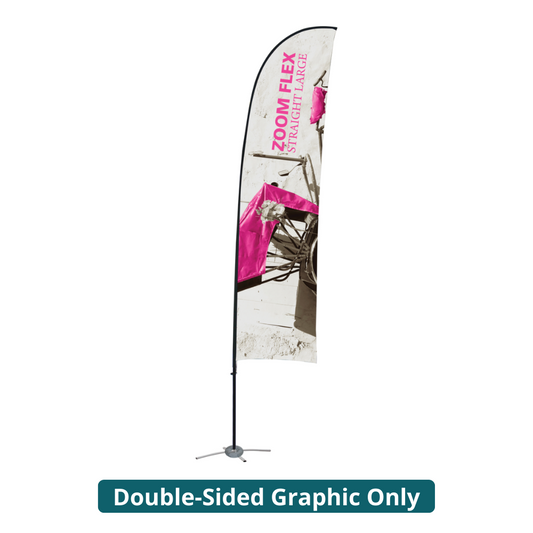 15ft Zoom Flex Large Flag Straight Double-Sided (Graphic Only)