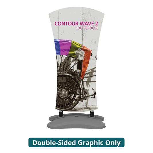 5ft Contour Outdoor Sign Wave 2 Double-Sided (Graphic Only)