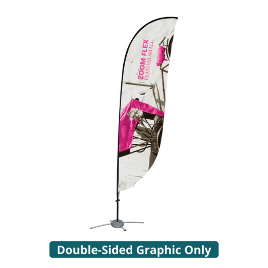 9ft Zoom Flex Small Flag Feather Double-Sided (Graphic Only)
