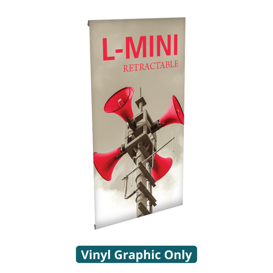 14.25in x 26.875in L-Mini Spring Back Banner Stand (Vinyl Graphic Only)