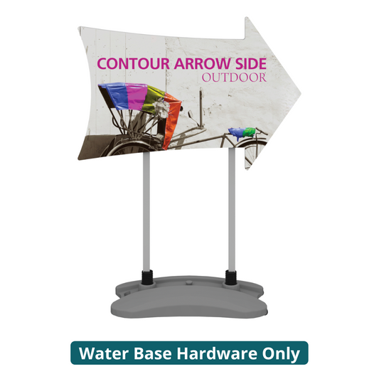 3ft Contour Outdoor Sign Display Arrow Side Water Base (Hardware Only)