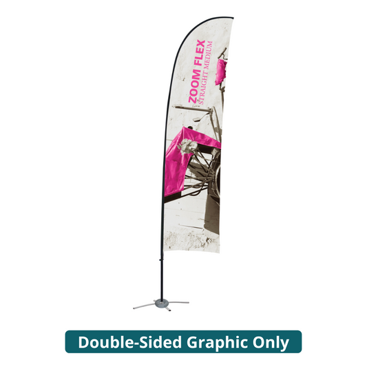 11ft Zoom Flex Medium Flag Straight Double-Sided (Graphic Only)