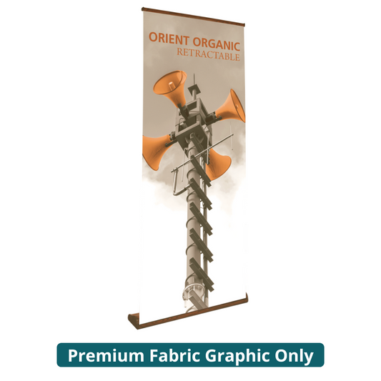 33.5in Orient Organic 850 Retractable Banner Stand (Premium Fabric Graphic Only)