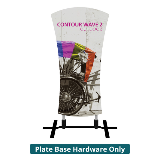 5ft Contour Outdoor Sign Wave 2 Plate Base (Hardware Only)
