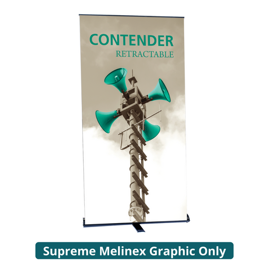 47.5in Contender Monster Retractable Banner Stand Black (Supreme Melinex Graphic Only)