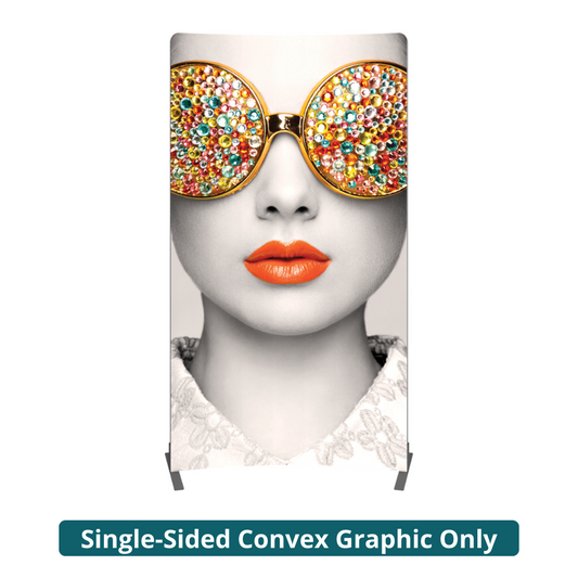 5ft x 8ft Vector Frame Convex Curved 02 Fabric Banner Display Single-Sided (Graphic Only)