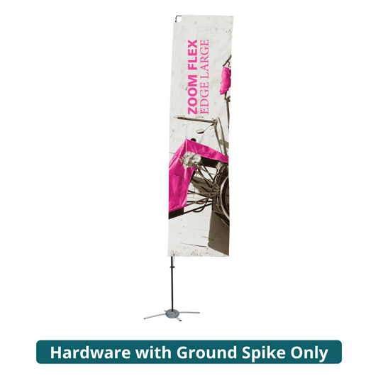 15ft Zoom Flex Large Flag Edge (Hardware with Ground Spike Only)