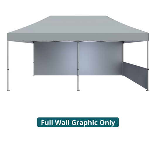20ft x 10ft Zoom Standard Popup Tent Full Wall Solid Stock (Full Wall Graphic Only)
