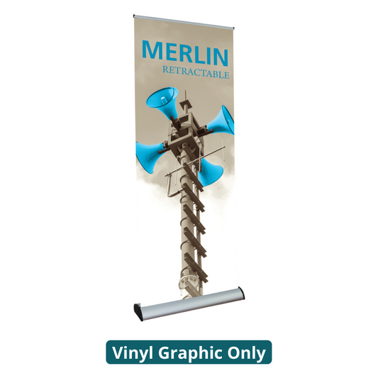33.5in Merlin Retractable Banner Stand (Vinyl Graphic Only)