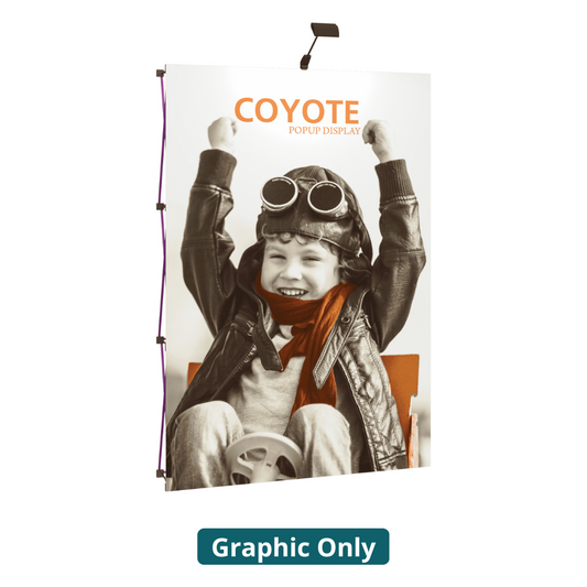 6ft (2x3) Coyote Full Height Straight Graphic Panels Without End Caps (Graphic Only)