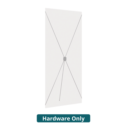 23.63in x 63in X-TEND 1 Spring Back Banner Stand (Hardware Only)