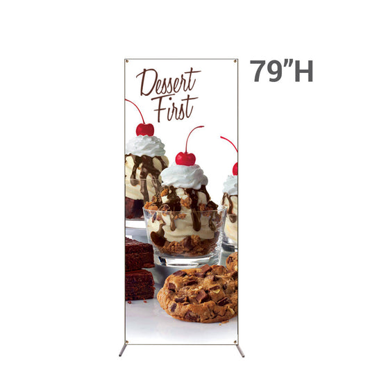 Grasshopper Banner Stand - Medium with 32 in. x 79 in. Graphic Print (Stand & Graphic)